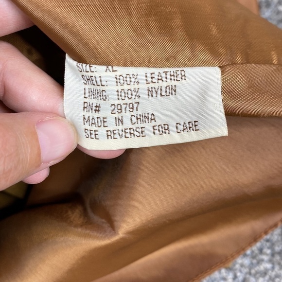 Vintage Sheplers Brown Leather Vest Size XL - Picture 8 of 12